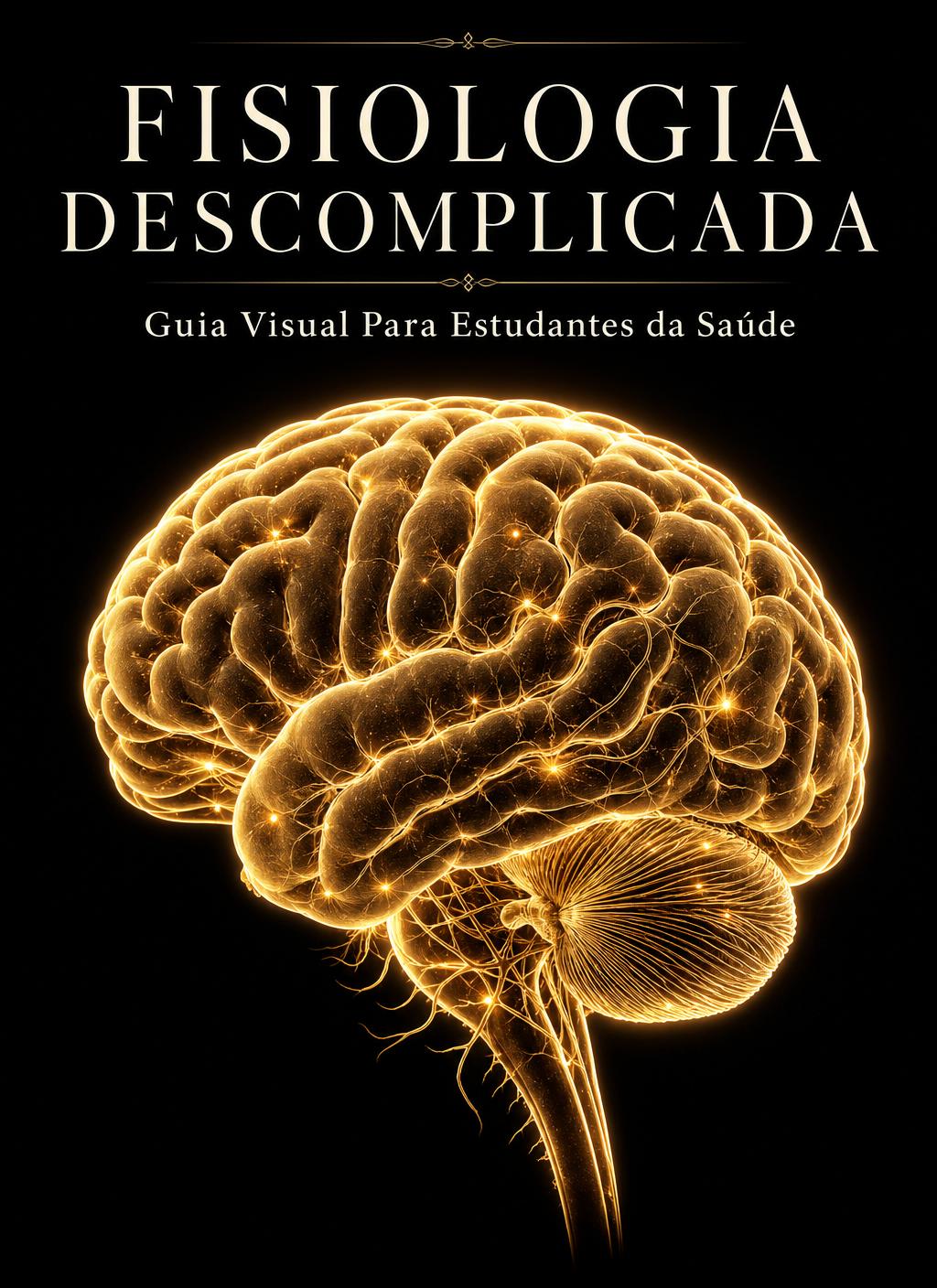 Capa premium — cérebro dourado